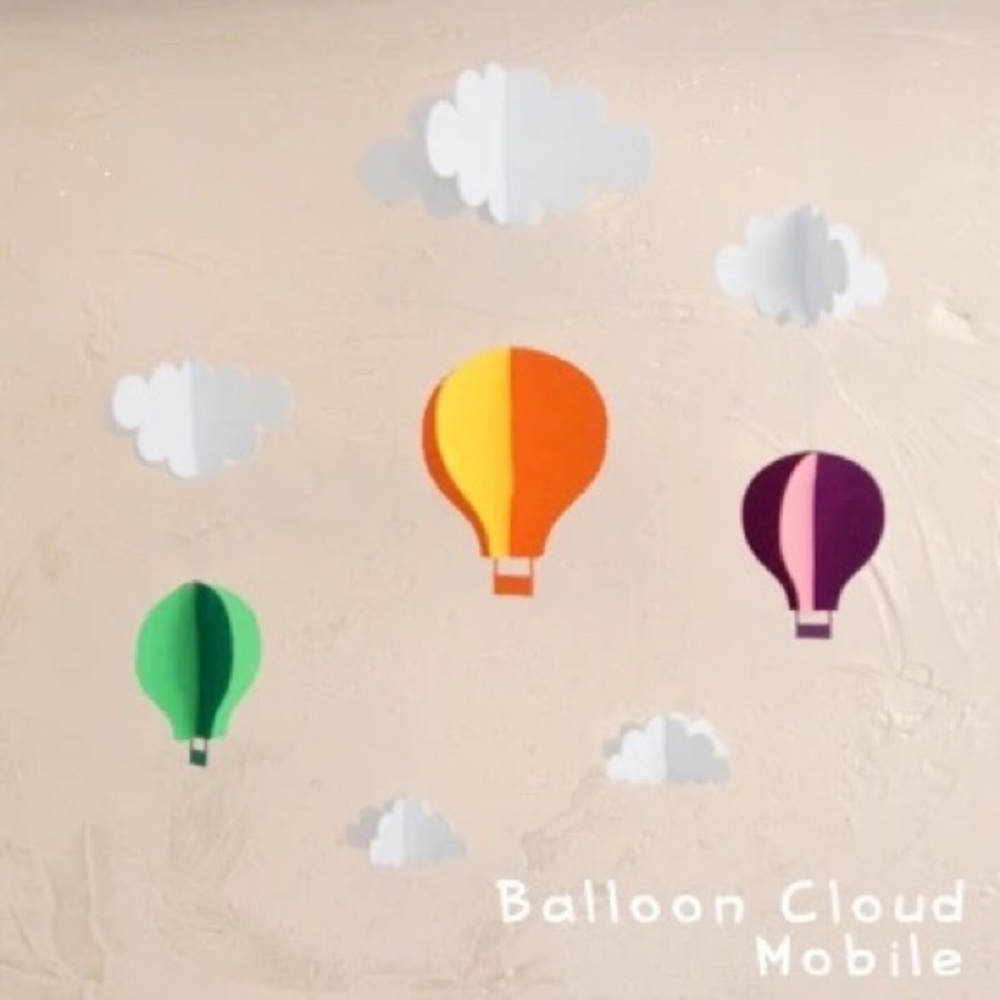 DIY New Air balloons clouds mobile Kids room decor